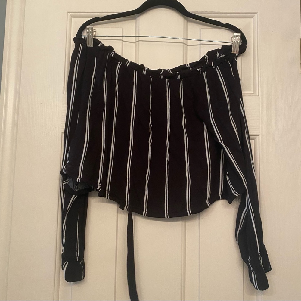 Kendall and Kylie black and white off the shoulder